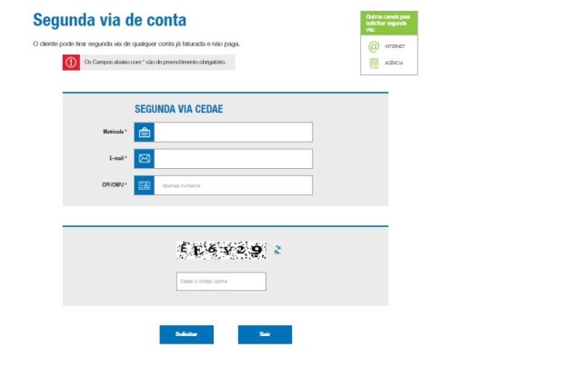 segunda via cedae cedae 2 via